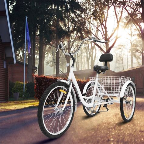 Buy Fat Tire Bike Tricycle for Adult: 7 Speed Bike with Cargo Basket ...