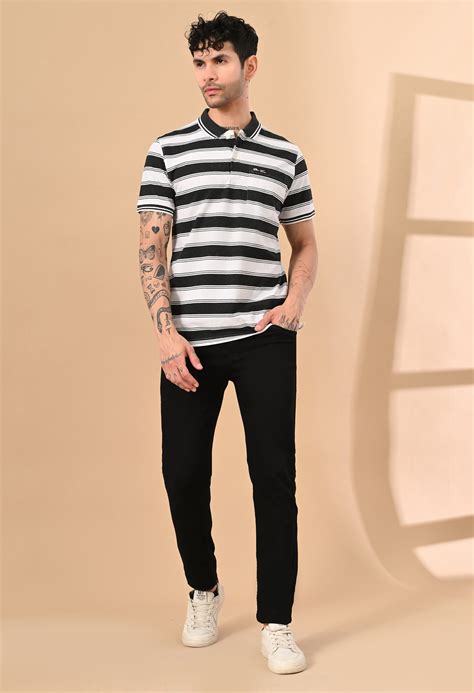 ENGINEERED STRIPER POLO TSHIRT WITH POCKET – Star Fox Fashion