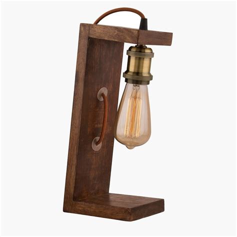 Buy HOMESAKE Wooden Table Lamp from Homesake at just INR 2398.0