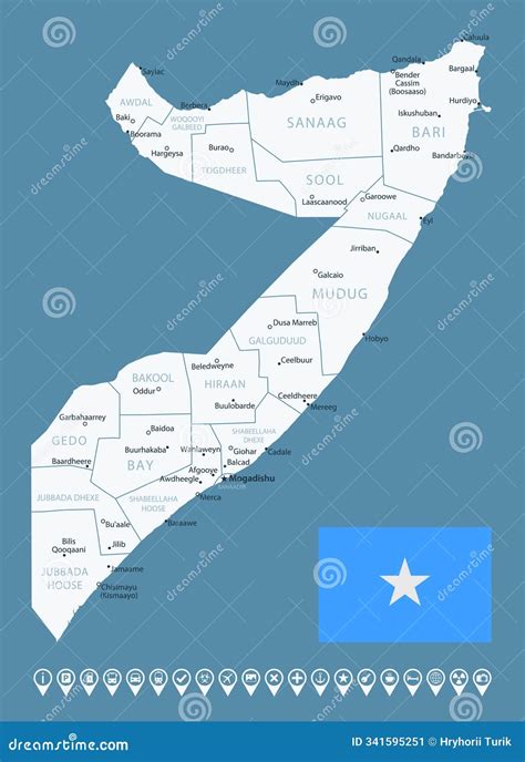 Map Of Somalia Printed On A Paper Stock Photography | CartoonDealer.com ...