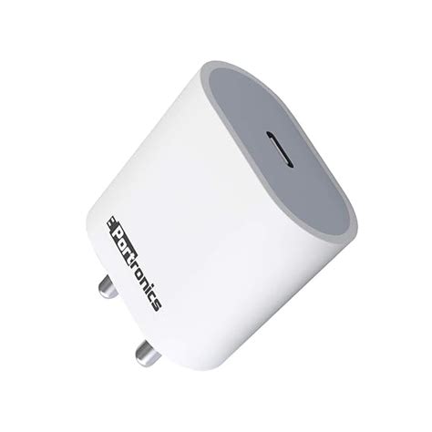 Portronics Adapto 20 Type C 20W Fast PD/Type C Adapter Charger with ...