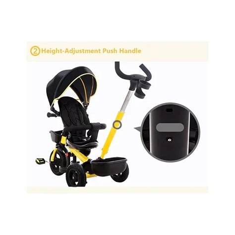 StarAndDaisy Classy Kids Pushtype Stroller cum Tricycle/Cycle (Yellow)