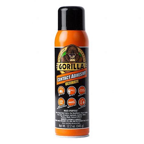 GORILLA, Contact Adhesive Ultimate, 12.2 fl oz, Spray Adhesive - 822EE0 ...