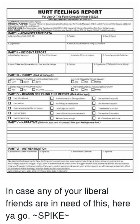 Printable Hurt Feelings Complaint Form - Printable Forms Free Online