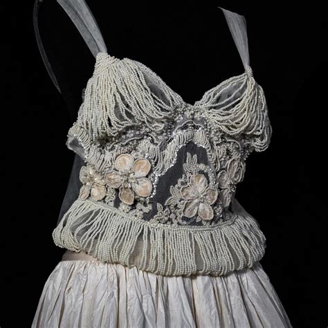 STUNNING VINTAGE BEADED WEDDING DRESS. Literally a... - Depop