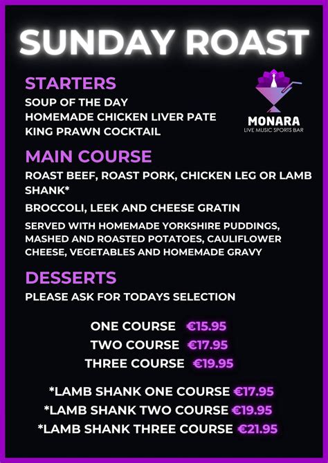FATHERS DAY WITH TONYs SUNDAY ROAST, Monara Live Music & Sports Bar ...