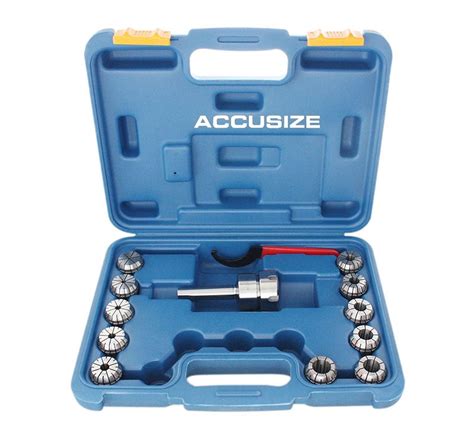 Accusize Mt2 Shank Er32 Chuck with 11Pc Collets Kit, 1/8'' - 3/4'' by ...