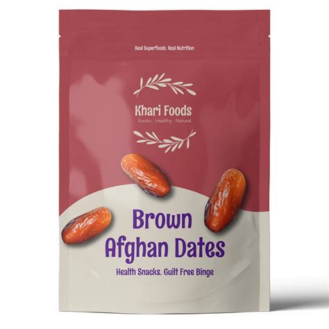 Khari Foods Premium Brown Afghan Dates, High Fibre, Soft Dry Fruit ...