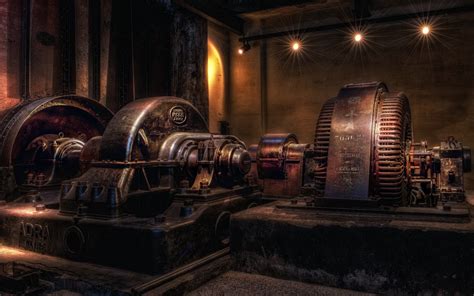Download wallpaper background, factory, generator, section interior in ...