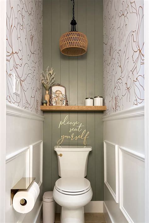 Pin by Kiera Champlin on Small Bathroom ideas | Toilet room decor, Half ...