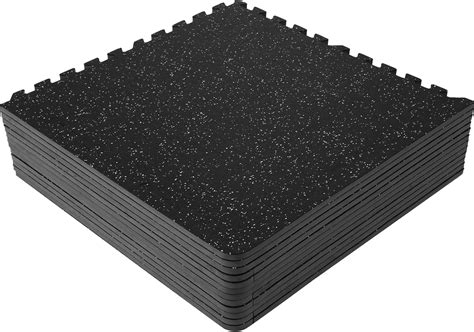 Buy VEVOR 12 PCS 1/2 inch Thick Gym Floor Mats, 24 x 24 EVA Foam ...