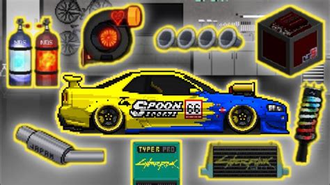 Nissan GT-R R34 Skyline Spoon Sports / Pixel Car Racer / Gameplay ...