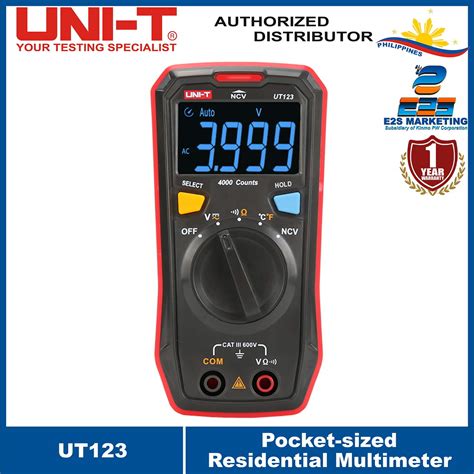 UNI-T Pocket-sized Residential Multimeter UT-123, Display Count / NCV ...