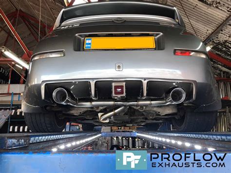 Proflow Custom Built Exhaust Dual Rear Back Box Delete Nissan 350Z