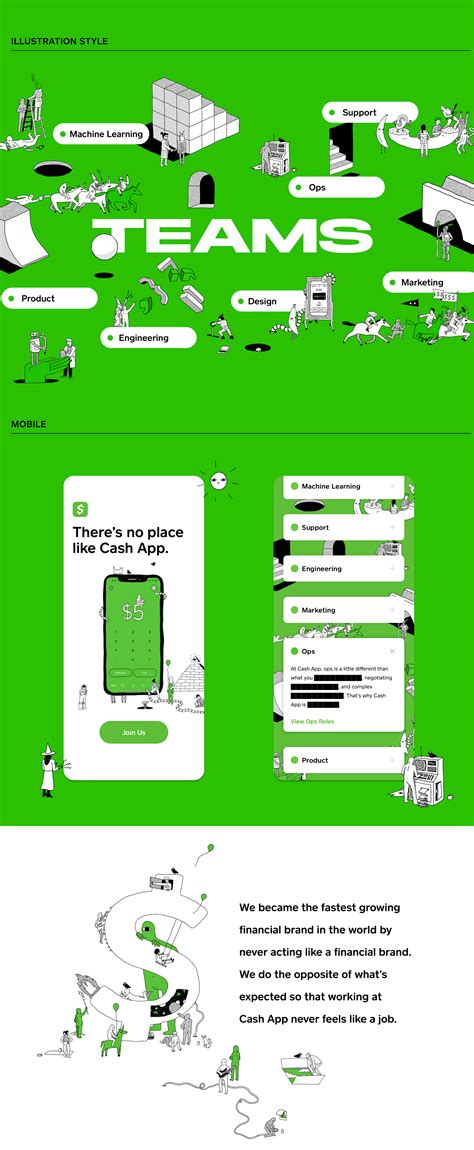 Cash App Careers Page on Behance