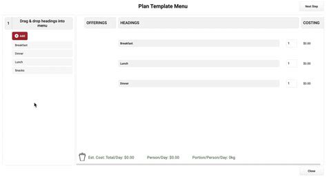 Image result for Cycle Menu Examples