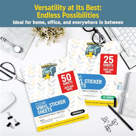 Buttercrafts Clear Printable Vinyl for Inkjet Printer - For Epson India ...
