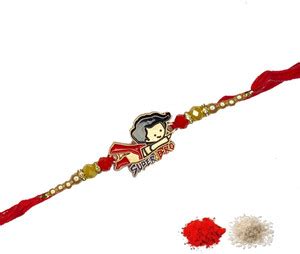 GOSHU Kids Super Bro Rakhi with Roli and Chawal for Brother for bhai ...