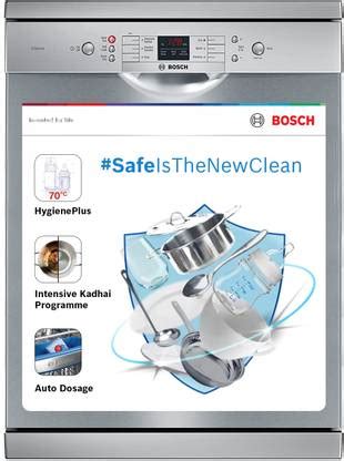 BOSCH SMS66GI01I Free Standing 13 Place Settings Intensive Kadhai ...