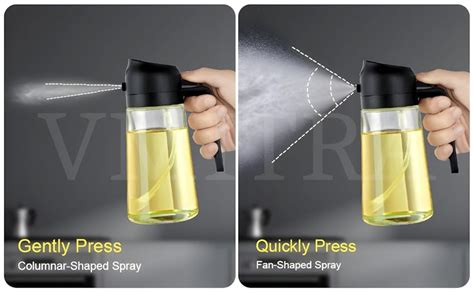 VMITRA 500ml 2 in 1 Glass Oil Spray and Dispenser Bottle Jug Premium ...