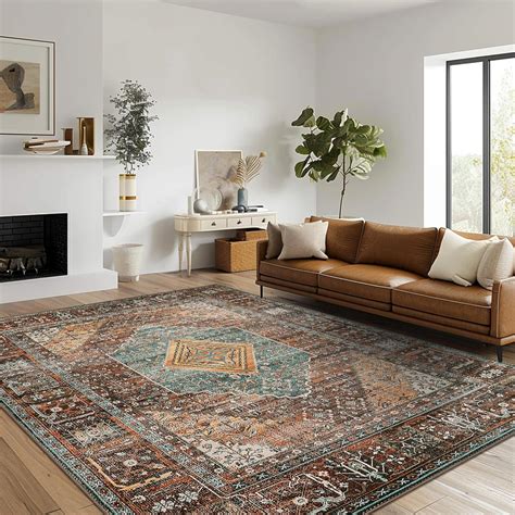 Amazon.com: GENIMO Area Rugs 9x12 Living Room, Non Slip Indoor Vogue ...