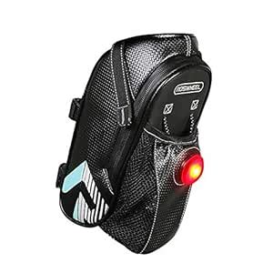 Lista Bicycle Saddle Bag with Tail Lamp Light Waterproof Bike Rear Bags ...