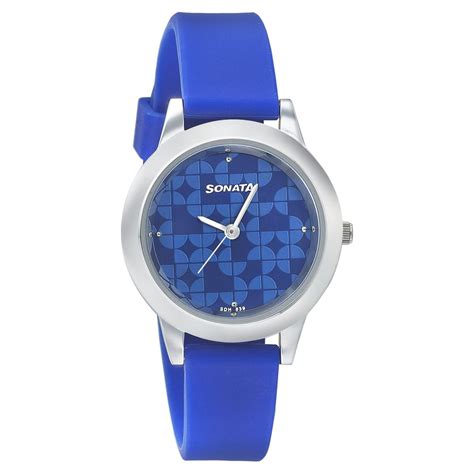 Buy Online Sonata Splash Blue Dial Women Watch With Silicone Strap ...