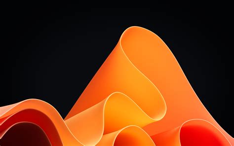 Windows 11 オレンジ抽象フロー壁紙 4K | 3840x2400 | Wallpaper Alchemy