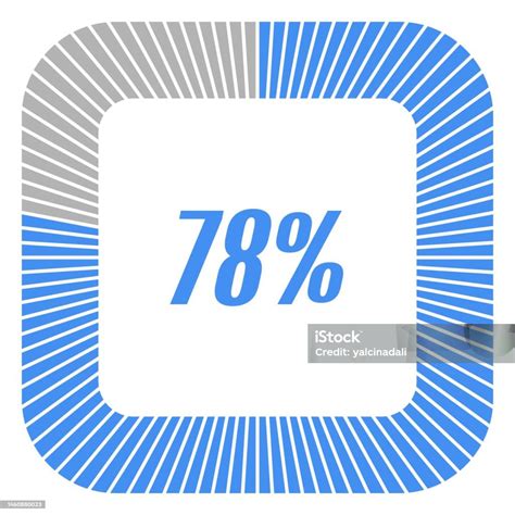 78 Percent Square Shape Percentage Diagram For Infographics Documents ...