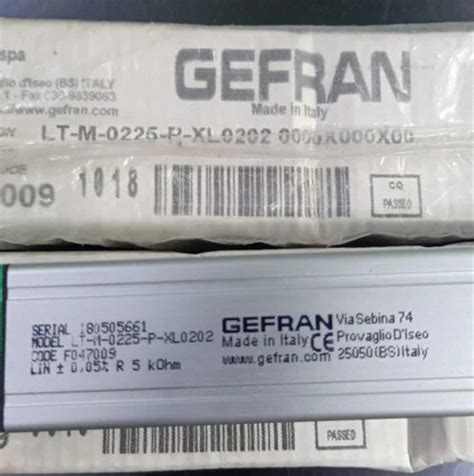 Linear Potentiometer - LT-M-0500-P-XL0202 Gefran Linear Scale Trader ...