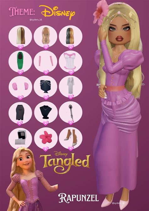 💋 roblox dti theme: ‘disney’ (Rapunzel) | Princess outfits, Dress to ...