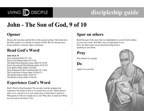 Discipleship Guide John 9 of 10 – Living Disciple