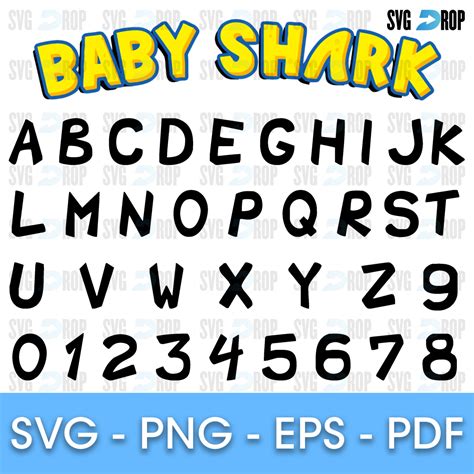 Baby Shark Font SVG | SVG DROP