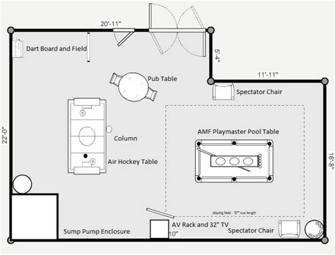 pool house game room floor plans