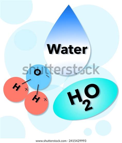 Illustration Chemical Structure Chemical Formula Water Stock ...