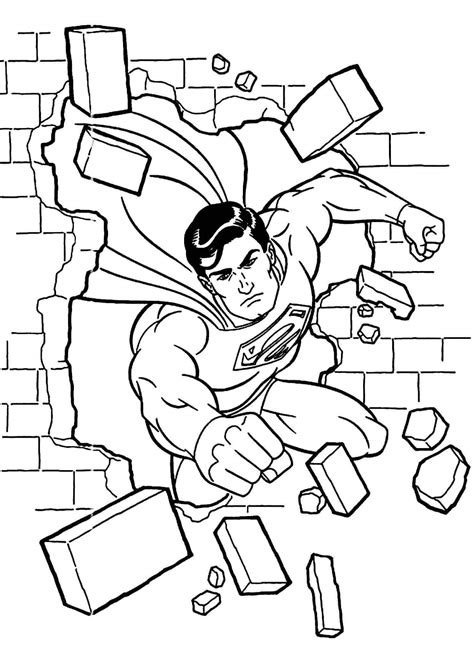 Cartoon Superman coloring page - Download, Print or Color Online for Free
