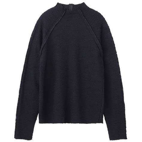 JOHN LAWRENCE SULLIVAN ジョンローレンスサリバン / Wool jacquard cutout turtle neck ...