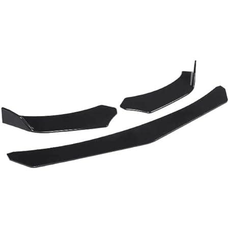 Autotrends New 3pcs Car Universal Black Front Bumper Spoiler Lip Chin ...