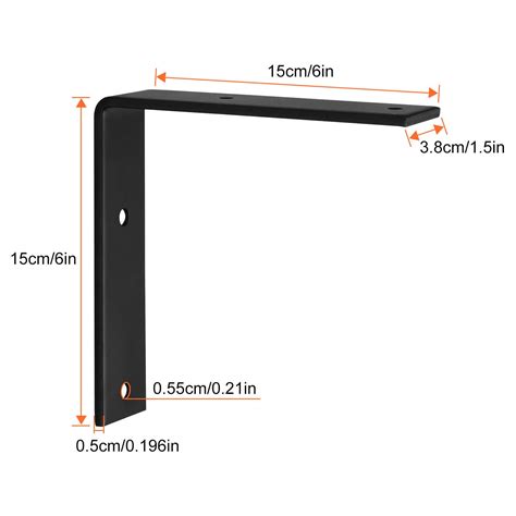 4 Pack Heavy Duty Black Metal Shelf Brackets 6x6 inch, STARVAST Wall ...