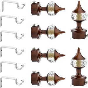Synox Brown, Silver Rod Rail Bracket, Curtain Knobs Metal Price in ...
