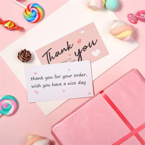 Buy 100 Pieces Thank You for Supporting My Small Business Card and 500 ...