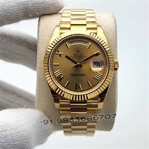 Rolex Day-Date 18kt Yellow Gold Champagne-colour Dial 40mm Exact 1:1 ...