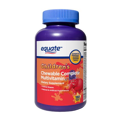 Equate Children's Complete Chewable Multivitamin Ingredients at Marvin ...