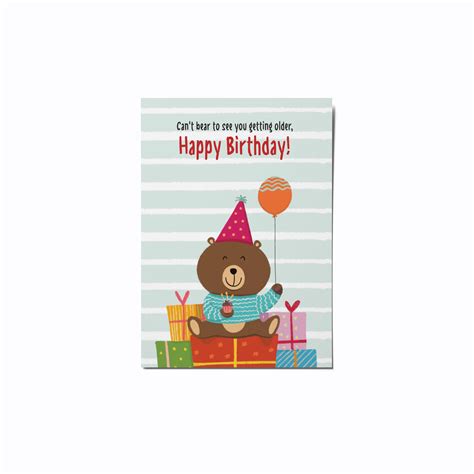 Can't bear happy b'day: Greeting Card – Factor Notes
