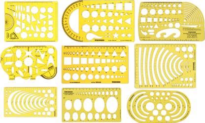 Traceease Traceease Geometric Drafting Templates Multi Shapes Drawing ...