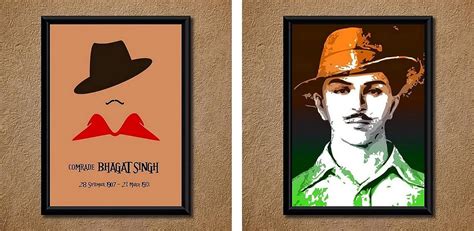 Comrade Bhagat Singh & Legendary Bhagat Singh Wall Poster (with PVC ...