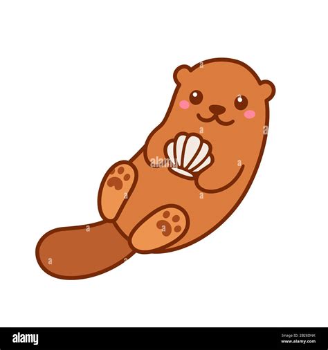 Easy Otter Drawing Cute Sea Otter Anime Simple Aesthetic Kawaii Animal