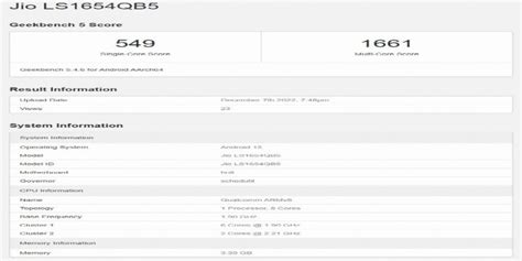 Jio Phone 5G Specs Surface On Geekbench: Details Here | Cashify News
