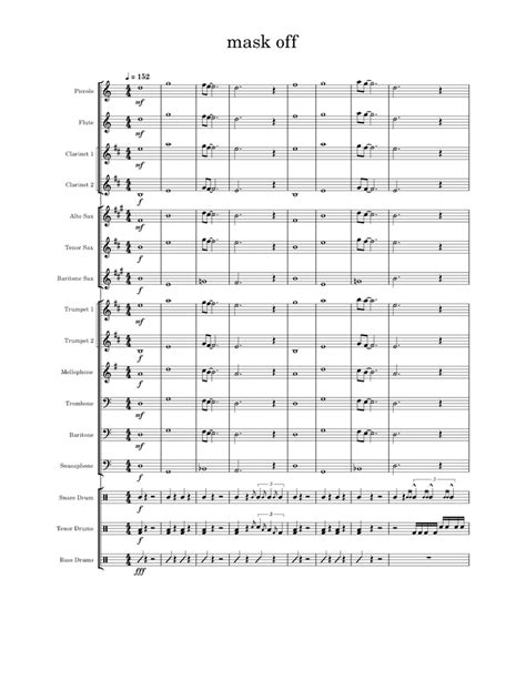 Mask Off Future Flute Notes 的图像结果