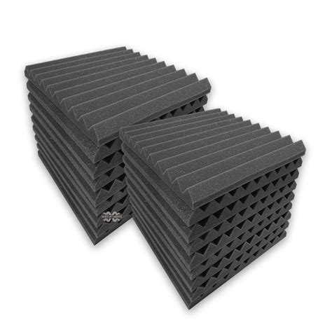 MMT Acoustix® 1 inch Wedge Acoustic Foam Panels (1x1 Ft) Studio Sound ...
